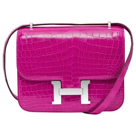 Hermès Rose Scheherazade Constance Bag 